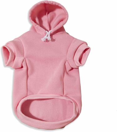 Теплий флісовий худі Monkimau для собак: XS-XXXL, 10 кольорів (рожевий)