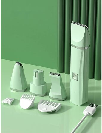 Електрична машинка для грумінгу собак та котів 4-в-1, набір для догляду за шерстю, триммер для нігтів, акумуляторна, тиха, безпечна