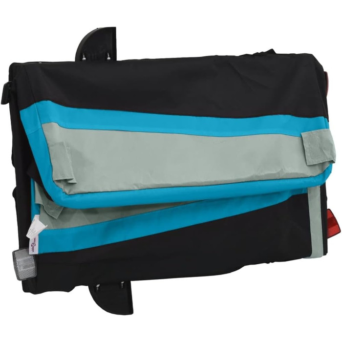 Причіп для велосипеда, причіп для собак, вантажний причіп 45 кг, чорний та синій, для покупок, компактна упаковка, проста збірка