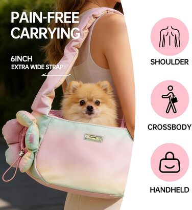 TOUCHDOG Сумка-переноска для собак та котів, рожева, до 6 кг