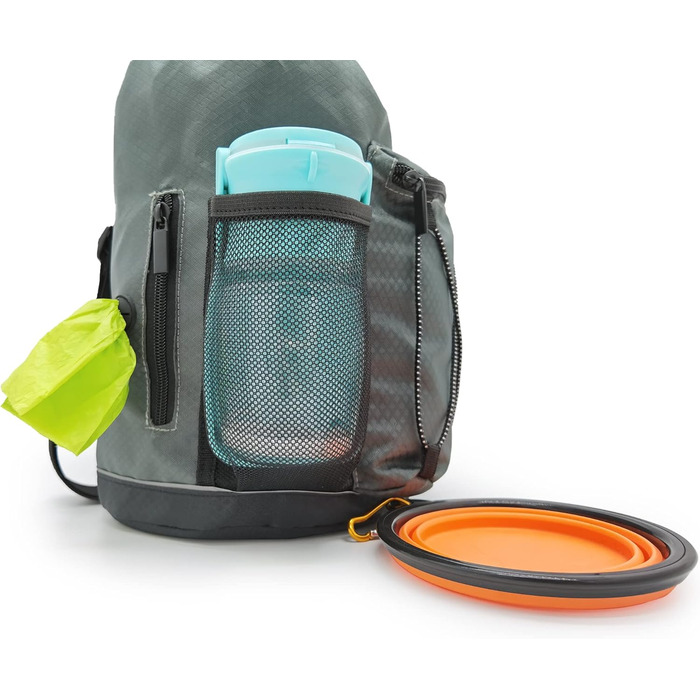 Водонепроникний мішок-ролтоп Beuniclo для корму для собак та подорожей, 350 мл, сірий