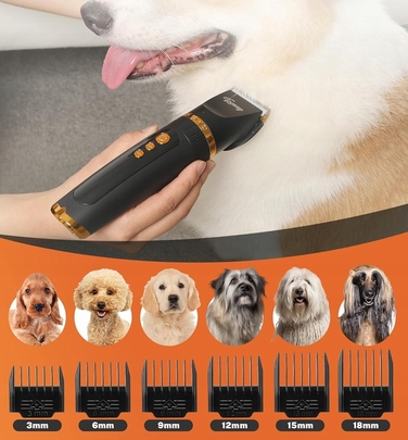Професійна бездротова машинка для стрижки собак, котів та інших домашніх тварин