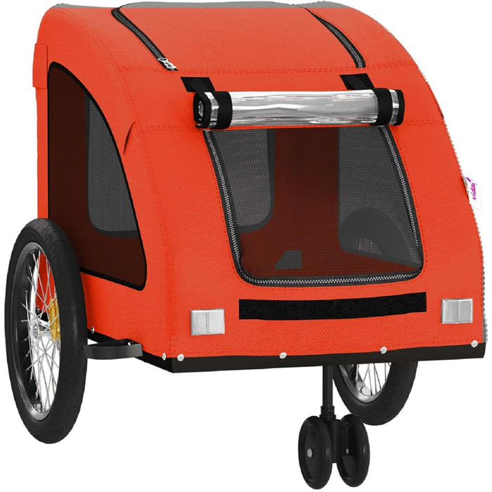 Причіп для собак Robuster Oxford, залізний, з ПВХ, вантажопідйомність 45 кг, Model93989 (Помаранчевий, 68 x 137 x 72 см)