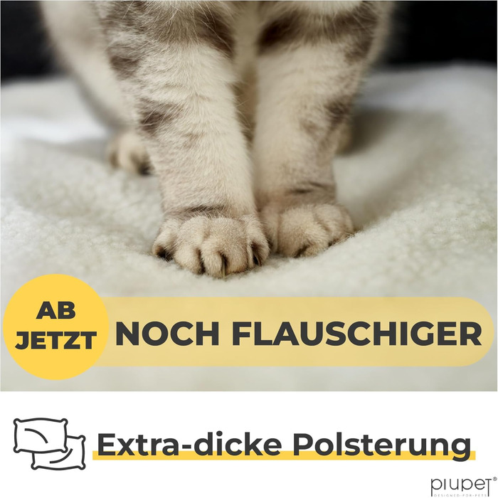 PiuPet® Самогрівальна котяча ковдра, 60x45 см, без електроенергії, тепла ковдра для котів, аксесуар для котів (біла)