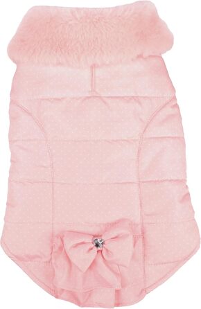 Жакетик для собак 'Flamingo Guzzi' – м'який фліс з бантиком, 30 см, для маленьких порід (Чихуахуа, Йоркширський тер'єр, Пудель), РОЗОВИЙ 30 см