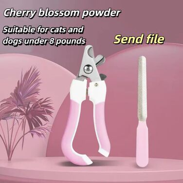 Кусачки для собак та котів, професійні, з нержавіючої сталі, з захистом від перерізання, рожеві