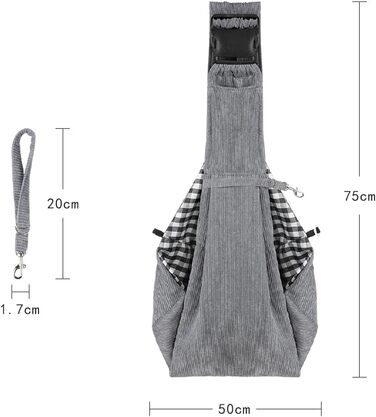 Сумка-переноска для собак та котів до 7 кг, сіра. Зручна переноска для тварин, регульований ремінь, складний дизайн.