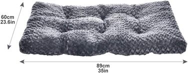 Лежанка для собак середніх порід Amazon Basics - миюча, міцна, 89 x 58 x 8 см, сіра спіраль