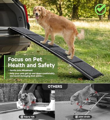 Рампа для собак Hunderampe, 170 см, складана, для авто, з неслизькою поверхнею, до 113.4 кг, легка та портативна