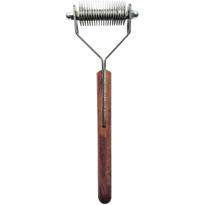 Інструмент для догляду за шерстю Mars Coat King Original для собак та котів (16 лез), нержавіюча сталь з дерев'яною ручкою, Made in Germany