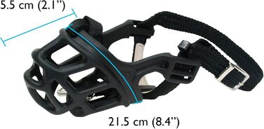 Нашийник-маска для собак великих порід Zeus Alpha TPR, чорний, розмір L, Comfort Fit
